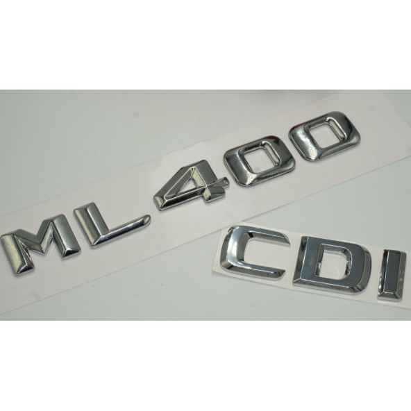 Benz ML 400 CDI Bagaj Krom Metal 3M 3D Yazı Logo - 3