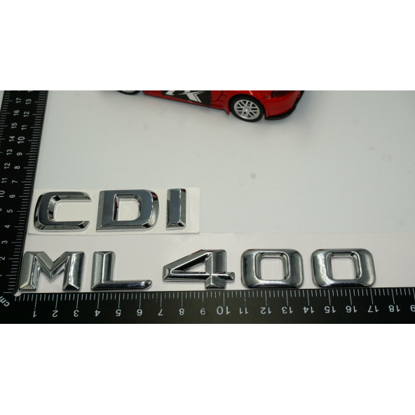 Benz ML 400 CDI Bagaj Krom Metal 3M 3D Yazı Logo - 4