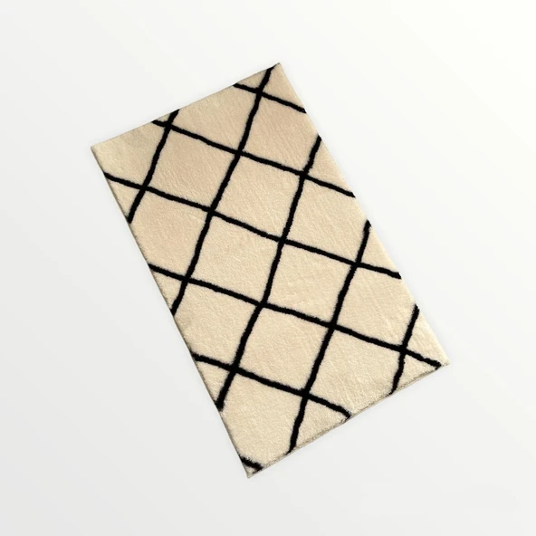 Jassrug Royal Kaymaz Taban Banyo Halısı 50x80 Diamond Krem