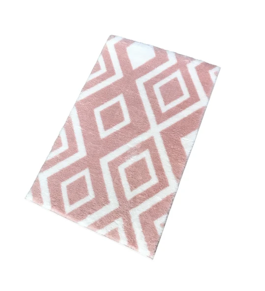 Jassrug Royal Kaymaz Taban Banyo Halısı 50x80 Karo Pudra
