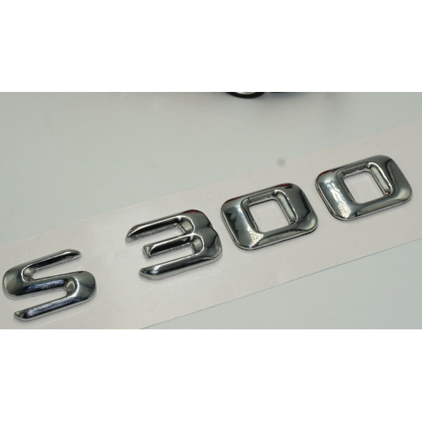 Benz S300 Bagaj Krom Metal 3M 3D Yazı Logo - 3