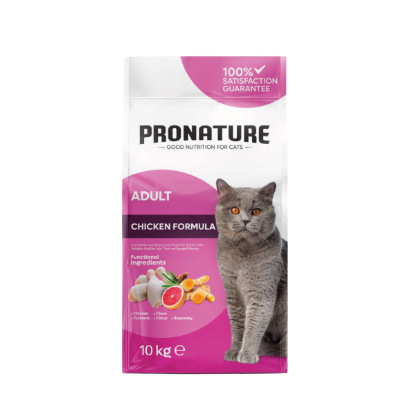 Pronature Tavuklu ve Pirinçli Yetişkin Kedi Maması 10 Kg