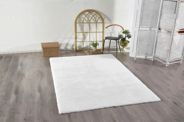 Jassrug Tavşan Tüyü Kürk Halı 120x180 Optik