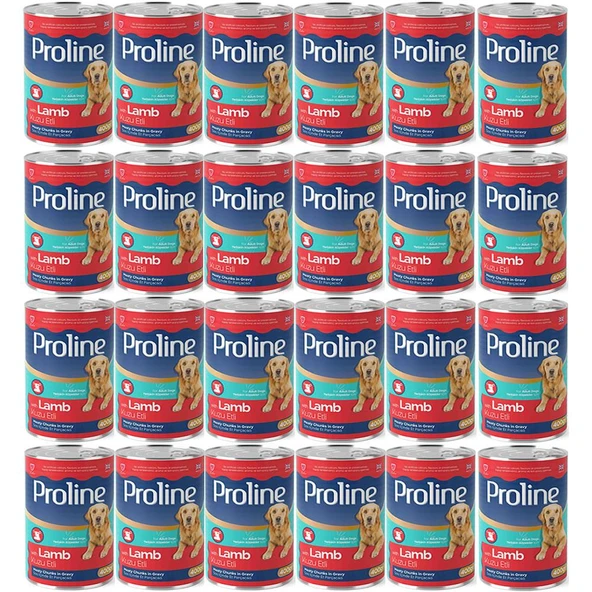Pro line Kuzu Etli Yetişkin Köpek Konservesi 400 Gr 24 Adet ürün görseli