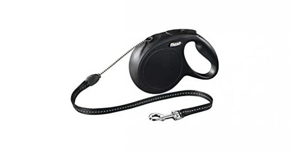 Flexi New Classic İp Siyah M Gezdirme Tasması 8 Mt