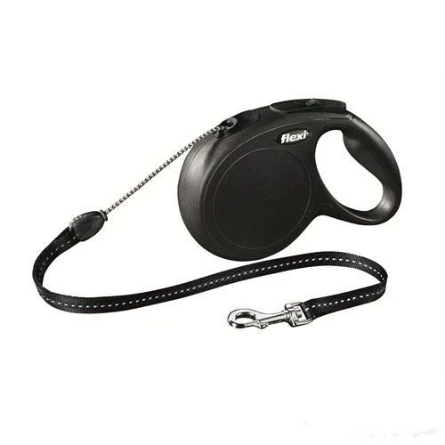 Flexi New Classic İp Siyah M Gezdirme Tasması 8 Mt
