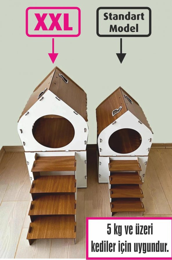 Büyük Tavşan Evi Xxl Teraslı Tavşan Evi 5kg Ve Üzeri Tavşanlar İçin XXL Siyah - Kahverengi - 2