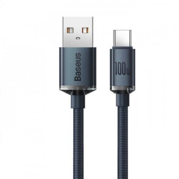 Baseus Ultra Hızlı 100W USB to Type-C Şarj Kablosu 480Mbps Veri Aktarım Kablosu Örgülü Tasarım
