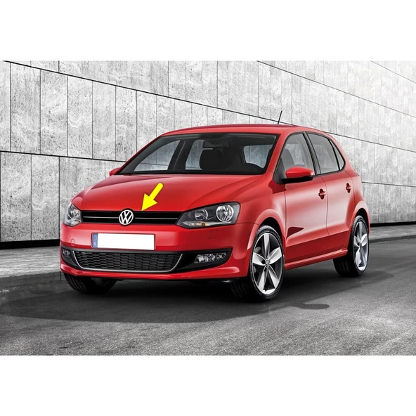 VW Polo 2010-2014 Ön Panjur Tek Krom Çıtalı 6R0853651C