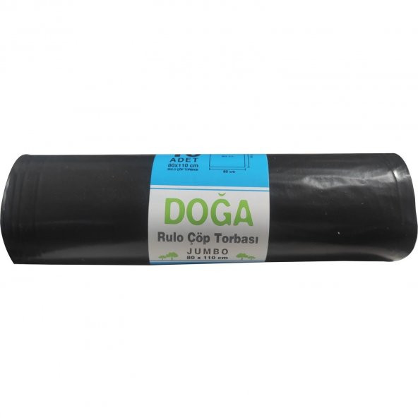 Ecoplast Battal Boy Siyah Çöp Torbası Poşeti - 400 Gr. - 90 Litre - 80 x 110 Cm / 10 Adetlik Rulo
