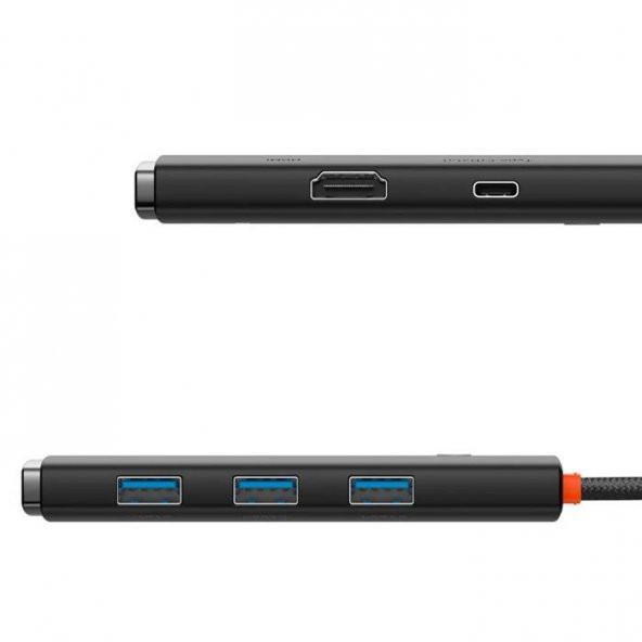 Baseus 20CM 100W 5 Port Type-C Dönüştürücü Çevirici HUB 500 MB/sn Veri Aktarım 4K HDMİ Tak Çalıştır - 3