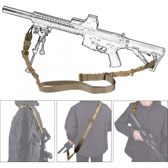 Çift Nokta Taktik Askı Kayışı - Askı Kayış Kemeri - Resim 8