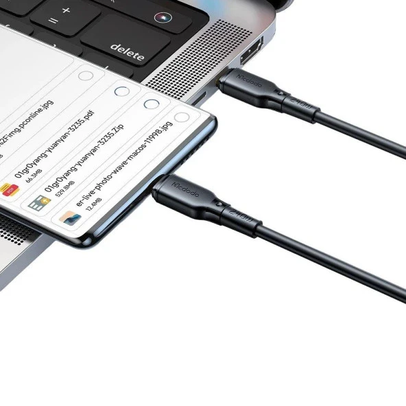 Mcdodo CA-3311 TypeC Typec 240W Hızlı Data Şarj Kablo 2mt Siyah - Resim 6