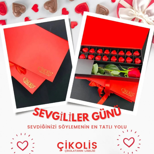 Sevgililer Günü Kalpli Çikolata (GÜLSÜZ)