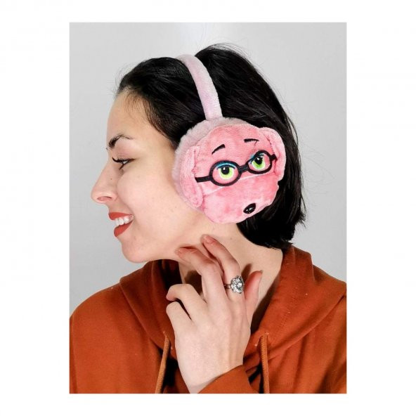 Toz Pembe Renk Peluş Kulaklık