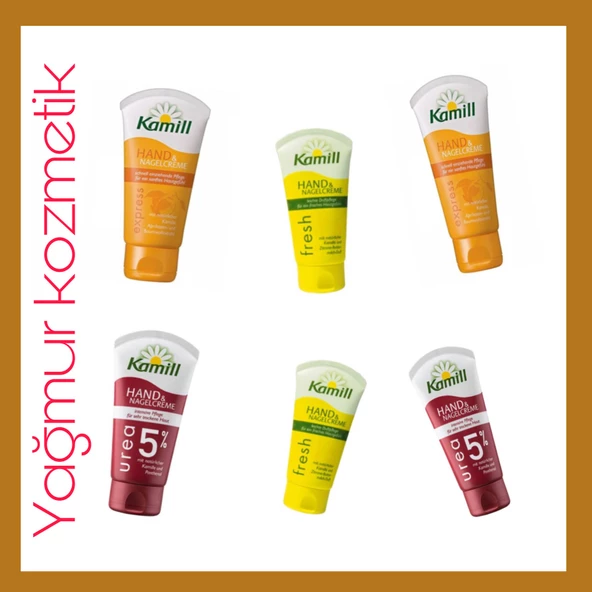 Kamill Express 75ml+Kamill Fresh+Kamill Urea 5 El & Tırnak Kremi 6Lı Set