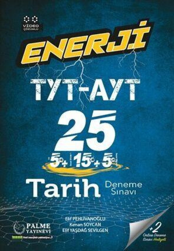 TYT AYT Tarih Enerji 25 Deneme Sınavı Palme Yayınları - 1