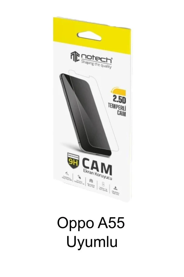 Oppo A55 Uyumlu Temperli Cam Ekran Koruyucu