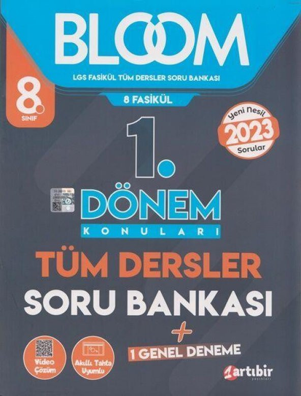 8. Sınıf Tüm Dersler BLOOM 1. Dönem Soru Bankası Artıbir Yayınları