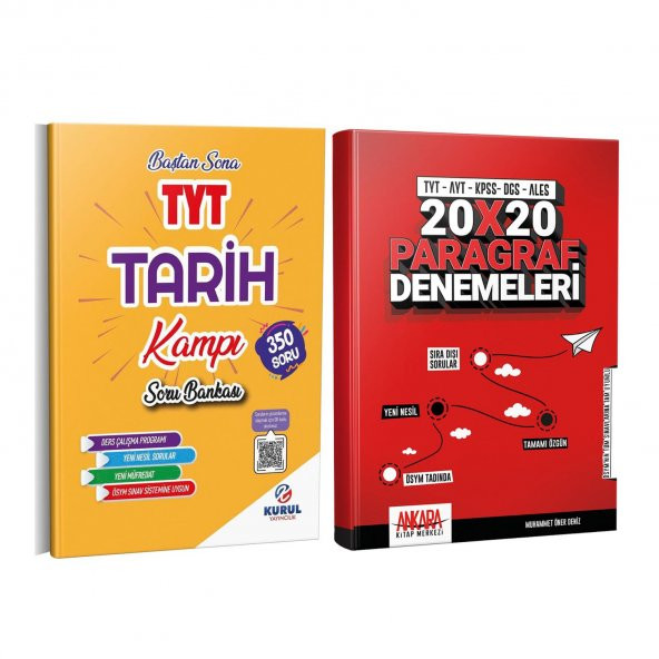Kurul TYT Tarih Soru ve AKM Paragraf Deneme Seti 2 Kitap
