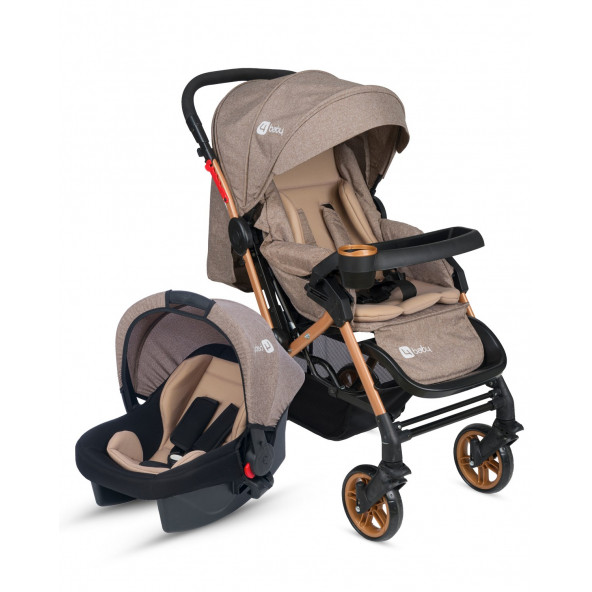 4 Baby AB440 Active Travel Sistem Bebek Arabası Gold/Kahverengi