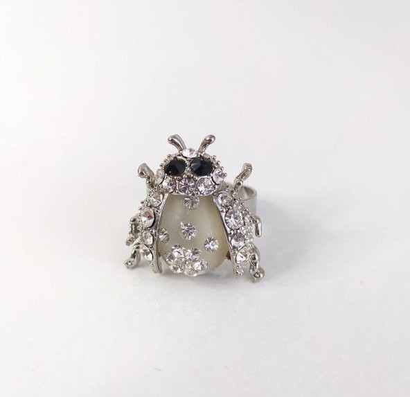 Yüzük Takı Aksesuar Uğur Böceği Ayarlanabilir Kadın Kız Hediye Yüzük - 2