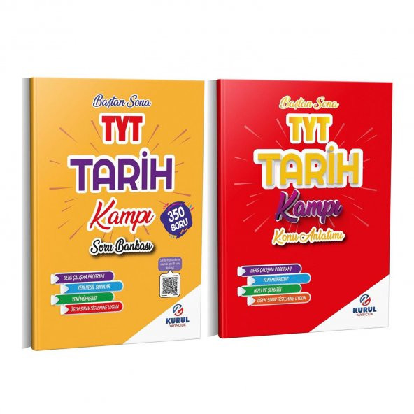 Kurul Yayınları TYT Tarih Kampı Konu ve Soru Seti 2 Kitap