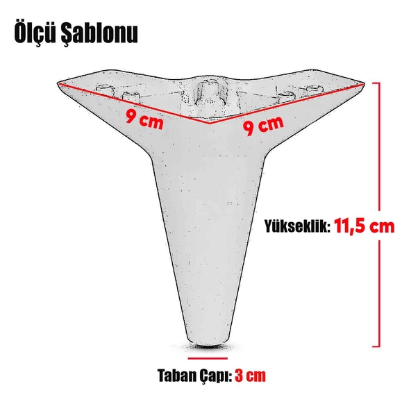 Wetra Lüks Mobilya Kanepe Sehpa Tv Ünitesi Koltuk Ayağı 12 Cm Beyaz Baza Ayakları - Resim 4