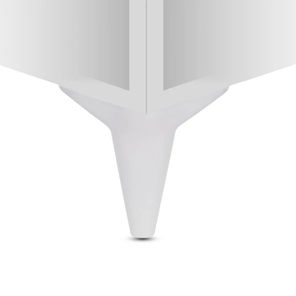 Wetra Lüks Mobilya Kanepe Sehpa Tv Ünitesi Koltuk Ayağı 12 Cm Beyaz Baza Ayakları - Resim 3