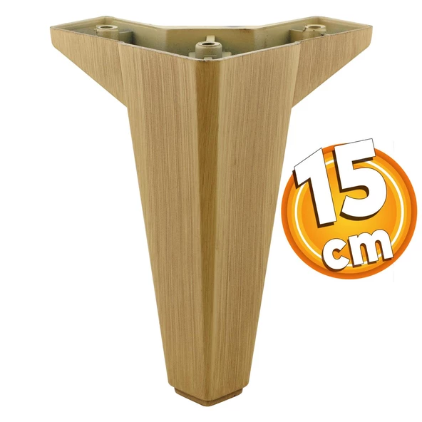 Sedir Lüks Mobilya Kanepe Sehpa Tv Ünitesi Koltuk Ayağı 15 Cm Ahşap Desenli Kahverengi Baza Ayakları ürün görseli