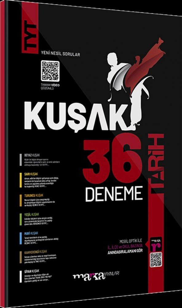 2023 TYT Tarih Kolaydan Zora 36 Kuşak Deneme Tamamı Video Çözümlü Marka Yayınları