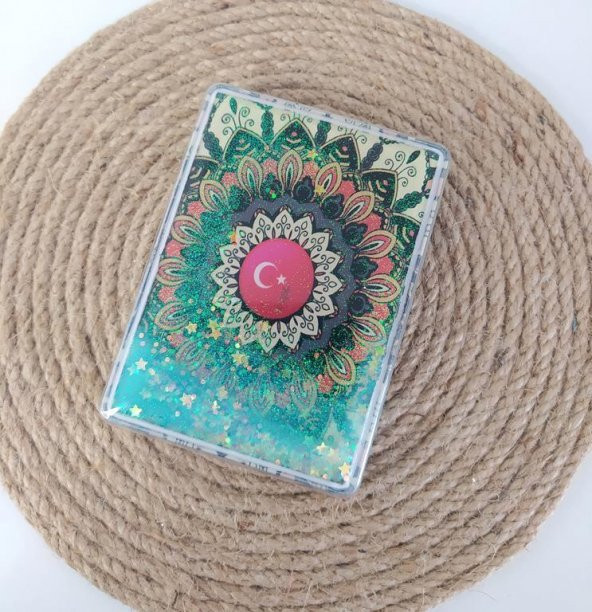 Ayna Cep Çanta Seyehat Aynası Sulu Pullu Makyaj Kozmetik Büyüteç Kompakt ürün görseli 1