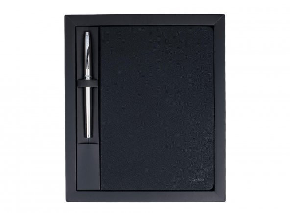 Scrikss Sd300-1 Chester Premium Defter A5 Siyah + 800M Krom Roller - 2