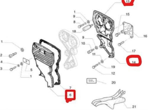 Fıat Marea Palio Siena Doblo Albea Triger Kapağı Set 1.6 (16V) - Resim 2