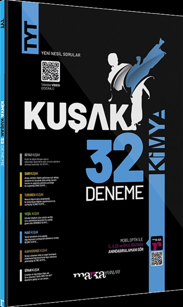 2023 TYT Kimya 32 Kuşak Deneme Tamamı Video Çözümlü Marka Yayınları