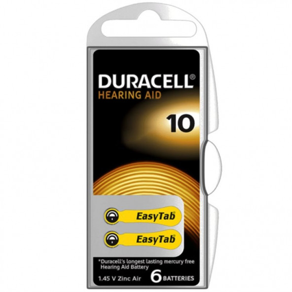 Duracell 10 Numara Kulaklık Pili 6 Lı Paket