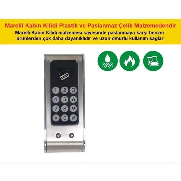 Marelli yeni tip soyunma dolapları için elektronik kabin kilidi ahşap için - 8