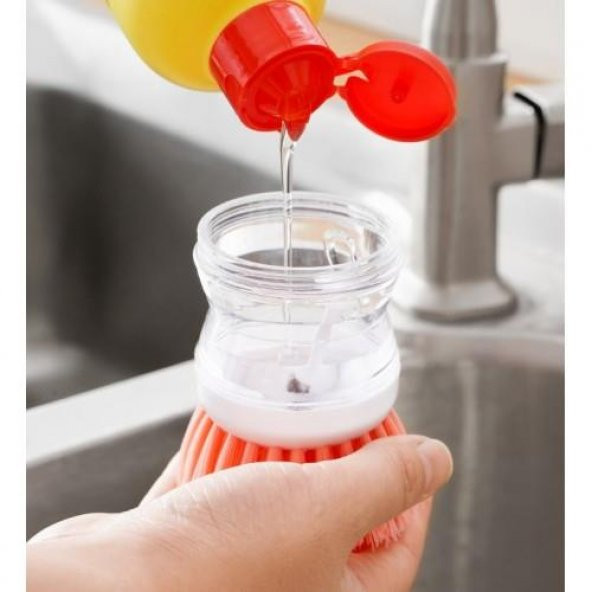 Deterjan Hazneli Bulaşık Fırçası Mutfak Banyo Lavabo Fırçası - 5