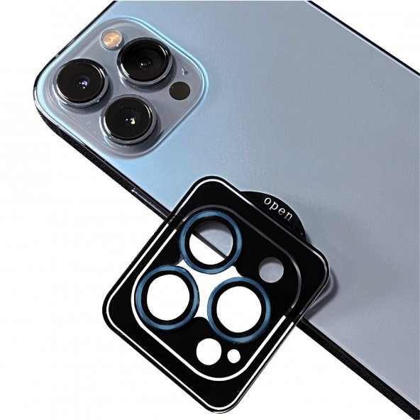 KNY Apple İphone 12  Pro İçin Kamera Lens Koruyucu Tekli Kolay Takılan CL-09 Mavi