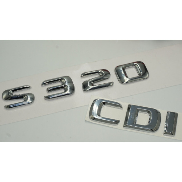 S320 CDI Bagaj Krom Metal 3M 3D Yazı Logo - 3