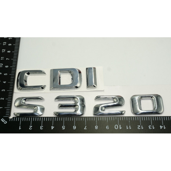 S320 CDI Bagaj Krom Metal 3M 3D Yazı Logo - 4