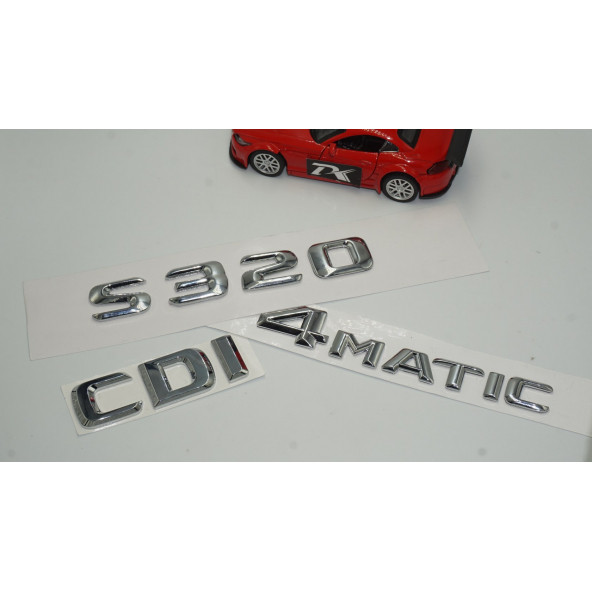 S320 CDI 4Matic Bagaj Krom Metal 3M 3D Yazı Logo - Resim 2