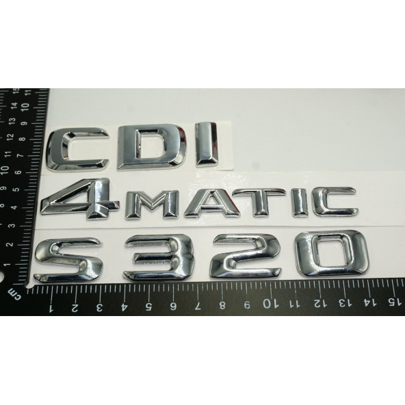 S320 CDI 4Matic Bagaj Krom Metal 3M 3D Yazı Logo - Resim 4