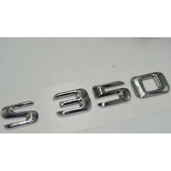 Benz S350 Bagaj Krom Metal 3M 3D Yazı Logo - 3