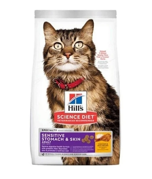 Hill's Adult Sensitive Stomach Skin Tavuklu Hassas Yetişkin Kuru Kedi Maması 1,5 KG Açık Mama - 1