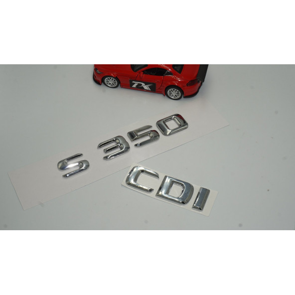 Benz S350 CDI Bagaj Krom Metal 3M 3D Yazı Logo - 2