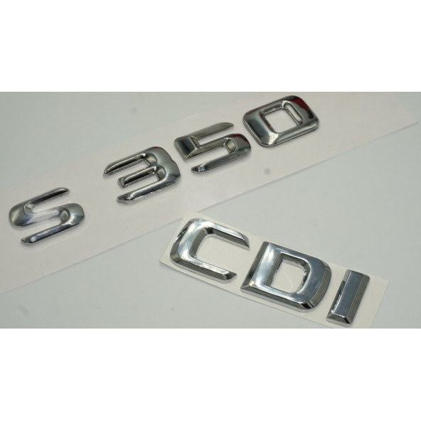 Benz S350 CDI Bagaj Krom Metal 3M 3D Yazı Logo - 3