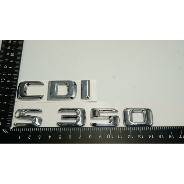 Benz S350 CDI Bagaj Krom Metal 3M 3D Yazı Logo - 4