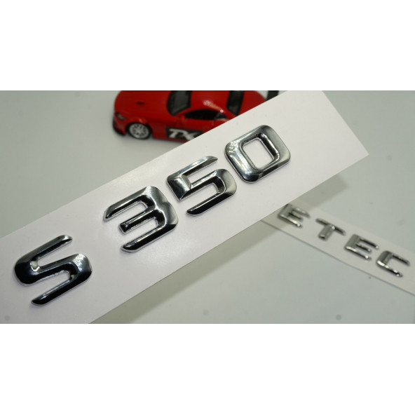 Benz S350 Bluetec Bagaj Krom Metal 3M 3D Yazı Logo