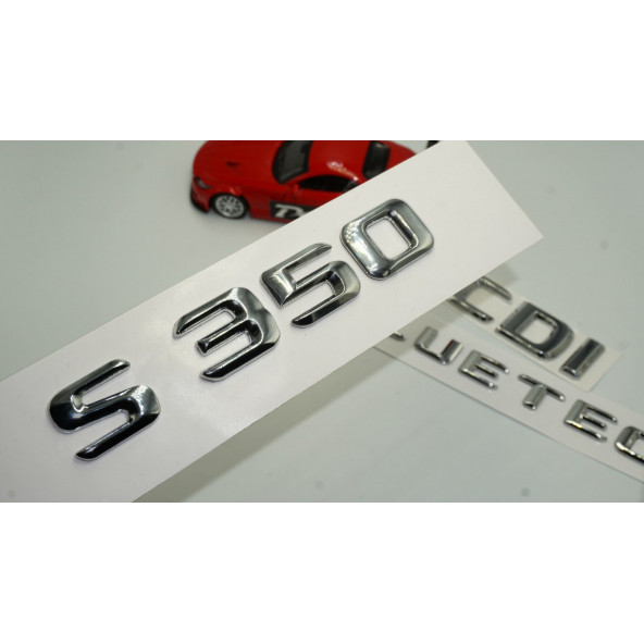 Benz S350 CDI Bluetec Bagaj Krom Metal 3M 3D Yazı Logo
